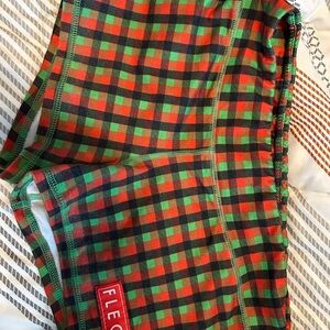 Fleo Red and Green Plaid CrossFit Shorts